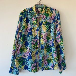 J.Crew x Liberty of London Floral Print Button Down Shirt Size XL